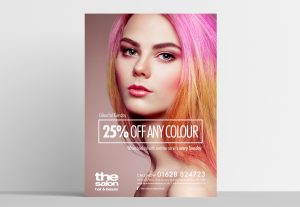 The Salon A1 poster design for an offer on hair colour