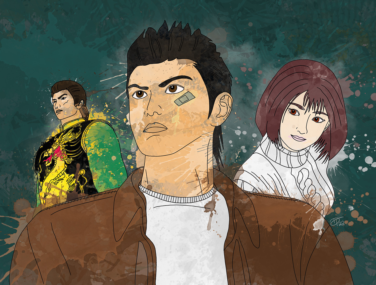 Dreamcast Year Two Book Illustrations | Retrospective Illustration for Shenmue