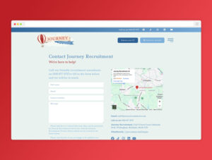 Journey Recruitment Responsive Website Design | Contact Page